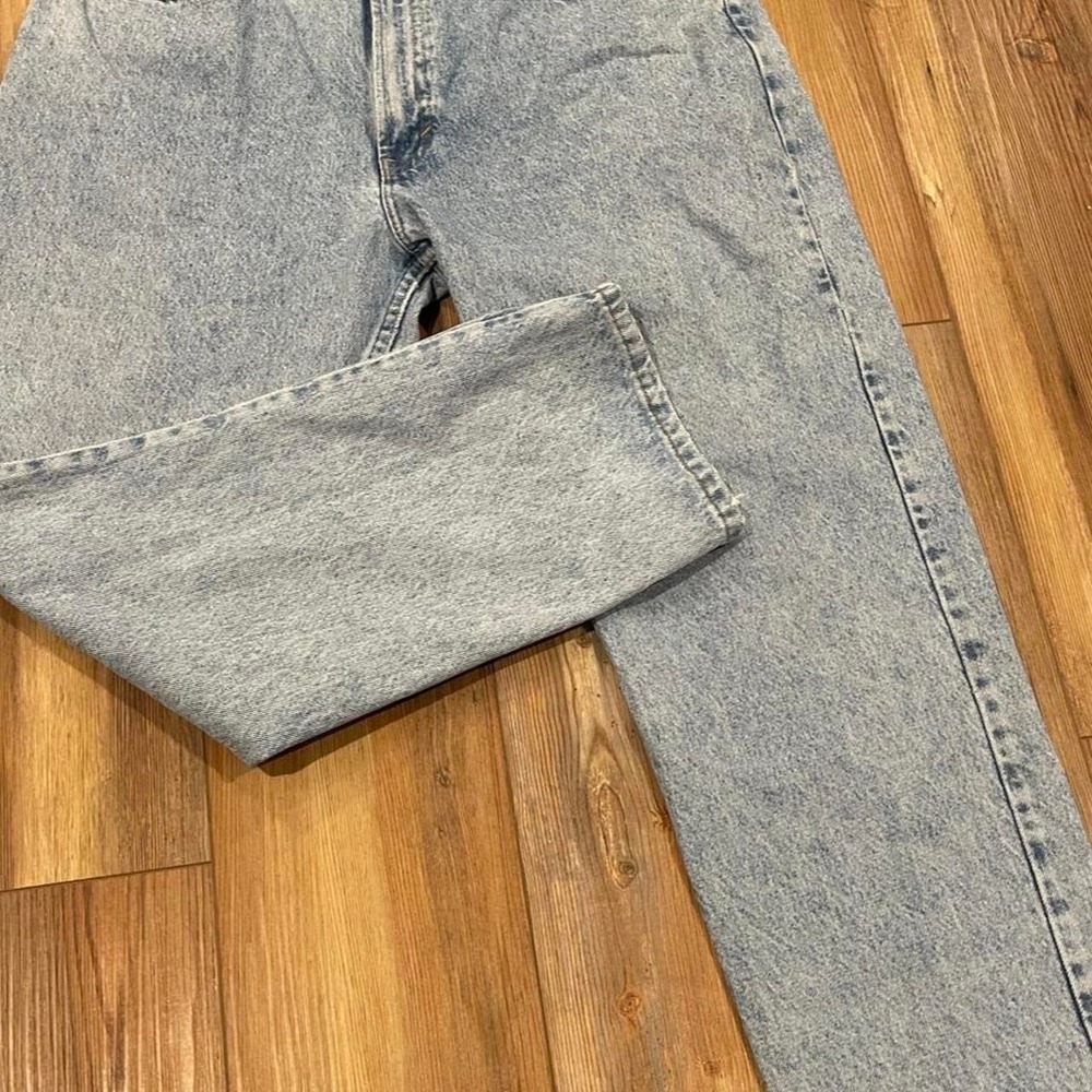 VTG 90s Gap Loose Fit Light Wash Acid Denim Jeans Made in USA Baggy Skater 38x30